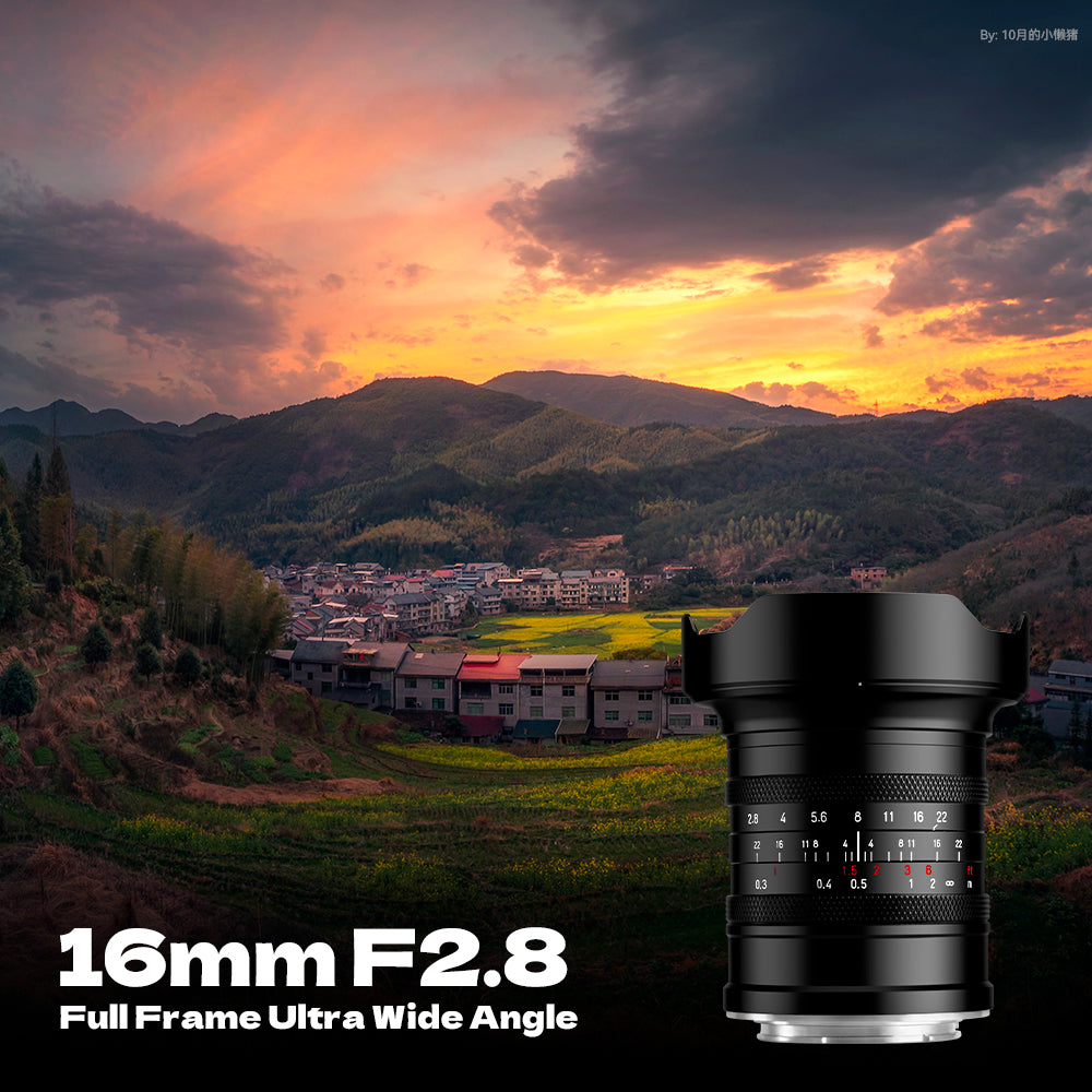 Brightin Star 16mm F2.8 Full Frame Ultral Wide Angle Manual Focus Mirrorless Camera Lens, Fit for L/Canon RF/Nikon Z/Sony E Mount