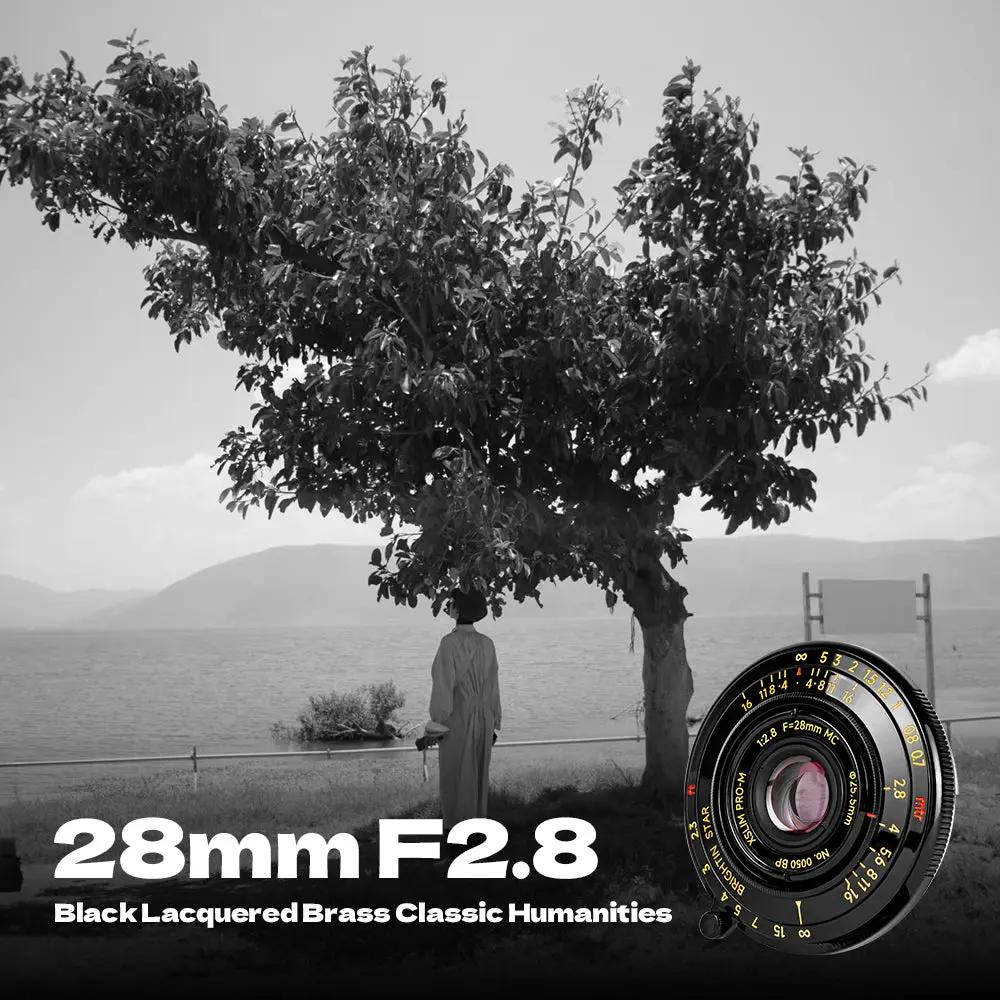 Brightin Star 28mm F2.8 Full Frame Pine Green Limited Edition Ultra-Thin Pancake Lens with Exclusive UV Filter Compatible with Leica M Mount BRIGHTIN STAR