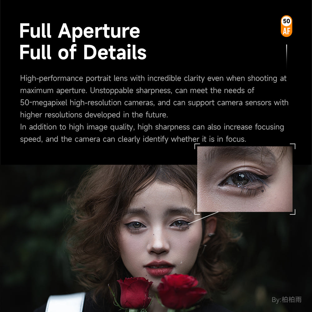 Brightin Star AF50mm F1.4 Autofocus Large Aperture APS-C Mirrorless Camera Lens Sony E / Fuji X Mount