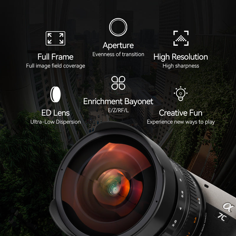 11mm F2.8 Full Frame Wide-Angle Starry Sky Fisheye Lens Suitable for Leica/Panasonic/Sigma L-Mount
