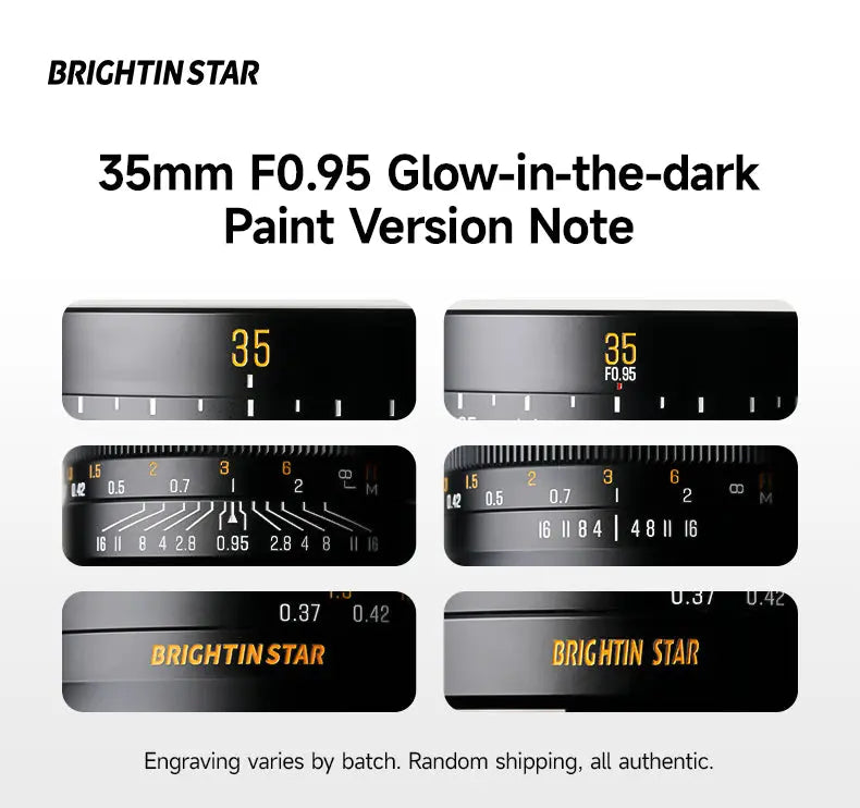 35mm F0.95 APS-C Luminous Version Portrait Star Manual Fixed Focus Lens Suitable for Fuji X Mount BrightinStar.US
