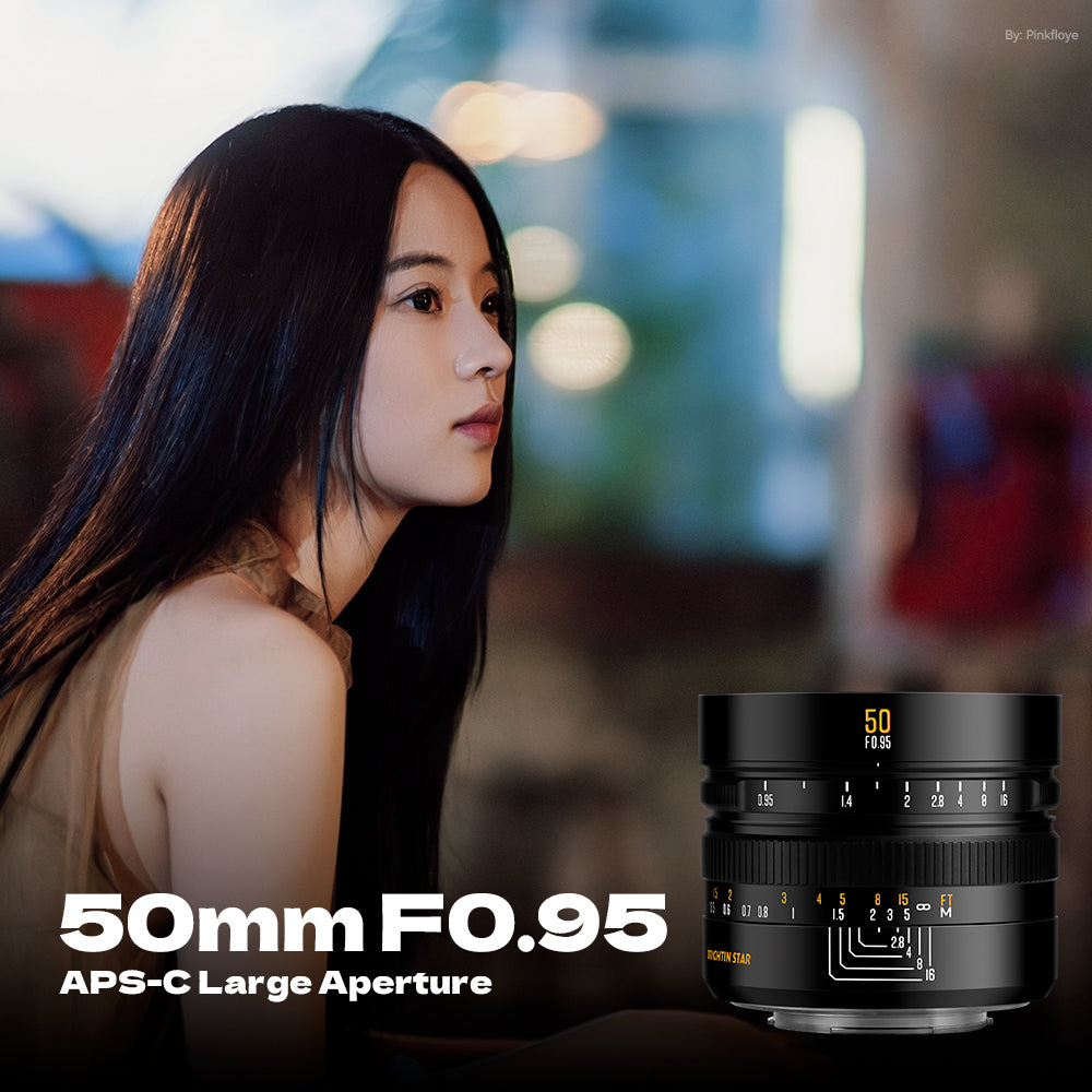 Brightin Star 50mm F0.95 APS-C Night God Portrait Star Manual Fixed Focus Lens Suitable For Fuji X/Canon M/Canon Rf/M43/Sony E/Nikon Z mount