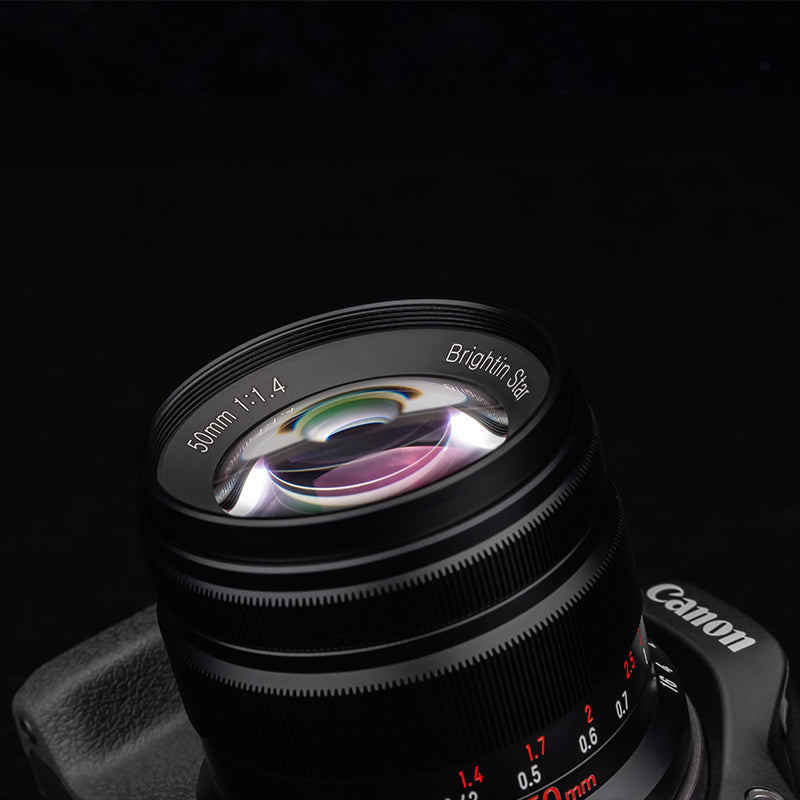 Brightin Star 50mm F1.4 APS-C Manual Focus Prime Lens for M43/Canon M/Fuji X/Sony E Mount