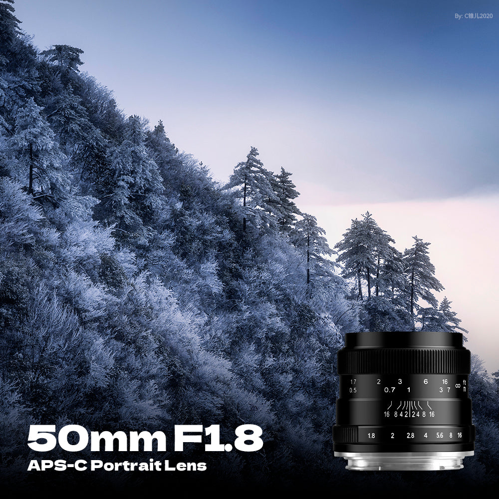 Brightin Star 50mm F1.8 APS-C Manual Focus Lens Fit for Canon EF-M/Sony E/M43/Fuji X/Nikon Z mount