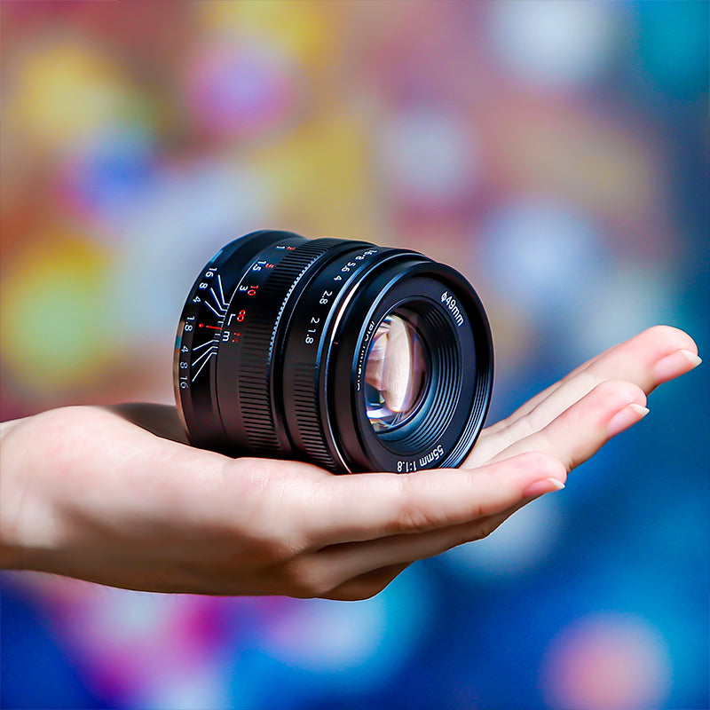 Brightin Star 55mm F1.8 Full Frame Large Aperture Manual Focus Lens for Canon RF/Nikon Z/Sony E Mount