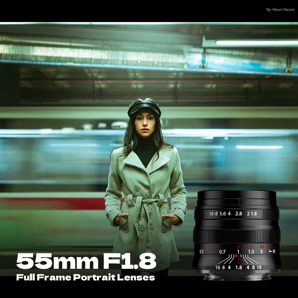 Brightin Star 55mm F1.8 Full Frame Large Aperture Manual Focus Lens for Canon RF/Nikon Z/Sony E Mount