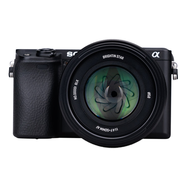 Brightin Star AF50mm F1.4 Autofocus Large Aperture APS-C Mirrorless Camera Lens Sony E / Fuji X Mount