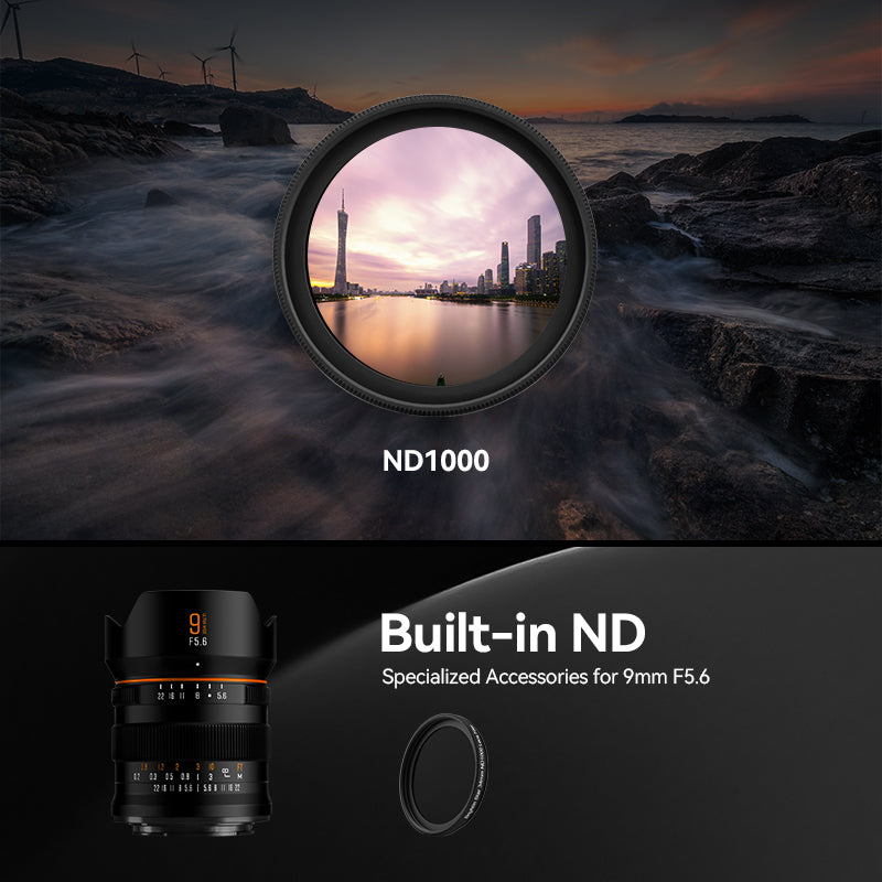 9mm F5.6 Full Frame Camera Lens with ND Filter For Sony E Mount