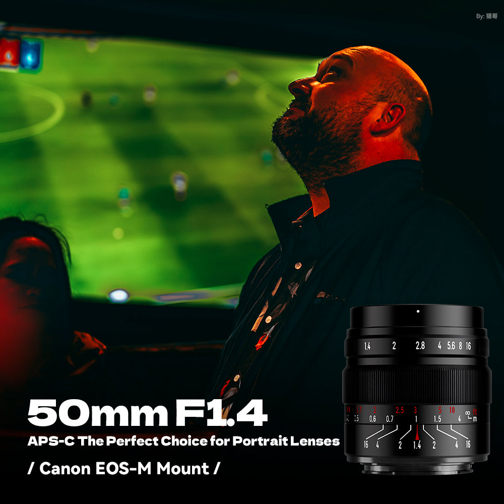 Brightin Star 50mm F1.4 APS-C Manual Focus Prime Lens for M43/Canon M/Fuji X/Sony E Mount