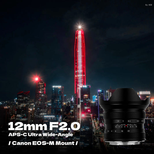 12mm F2.0  APS-C Ultra Wide-Angle Big Aperture Manual Focus Mirrorless Cameras Lens Fit for Canon EF-M mount