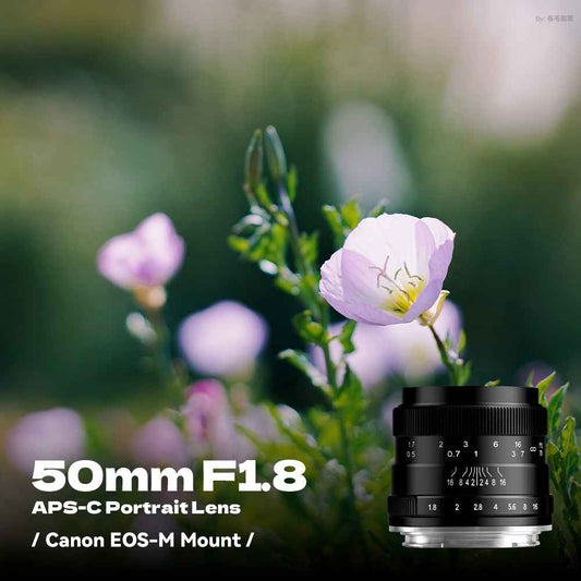 50mm F1.8 APS-C Manual Focus Lens Fit for Canon EOS-M Mount