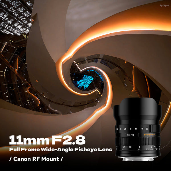 11mm F2.8 Full Frame Wide-Angle Starry Sky Fisheye Lens Suitable for Canon RF Mount