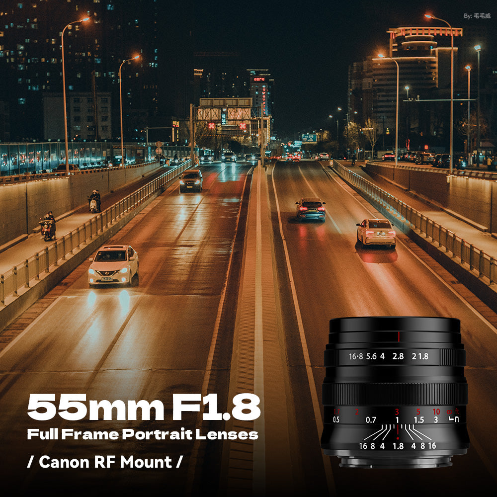 Brightin Star 55mm F1.8 Full Frame Large Aperture Manual Focus Lens for Canon RF/Nikon Z/Sony E Mount