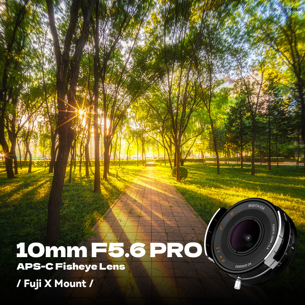 Brightin Star 10mm F5.6 Pro APS-C Fisheye Lens Wide-Angle Lens For M43/Sony E/ Nikon Z/Fuji XF/Canon RF-S Mount