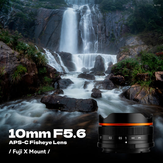 10mm F5.6 APS-C Fisheye Lens Wide-Angle Lens Pancake Lens Manual Fixed Focus Lens Suitable For Fuji X-Mount