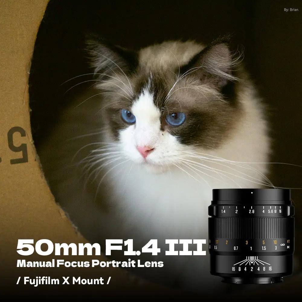50mm F1.4 III APS-C Manual Focus Portrait Lens for Fujifilm X BrightinStar.US