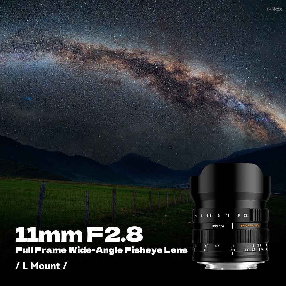 11mm F2.8 Full Frame Wide-Angle Starry Sky Fisheye Lens Suitable for Sony E mount