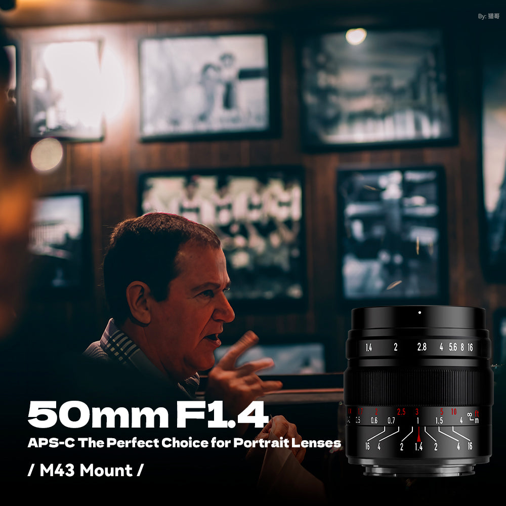 Brightin Star 50mm F1.4 APS-C Manual Focus Prime Lens for M43/Canon M/Fuji X/Sony E Mount