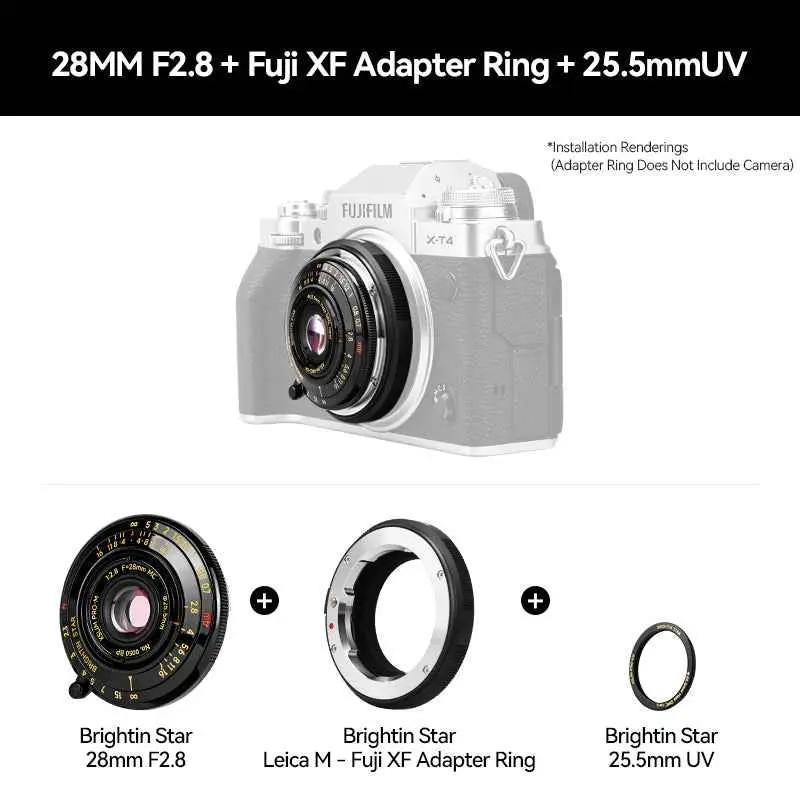 Exclusive 25.5mm ultra-thin UV filter (only 1mm thick) - fits Leica/Sigma/Panasonic L/Canon RF/Nikon Z/Sony E/Fuji X/GFX adapters - designed for 28mm F2.8 lenses