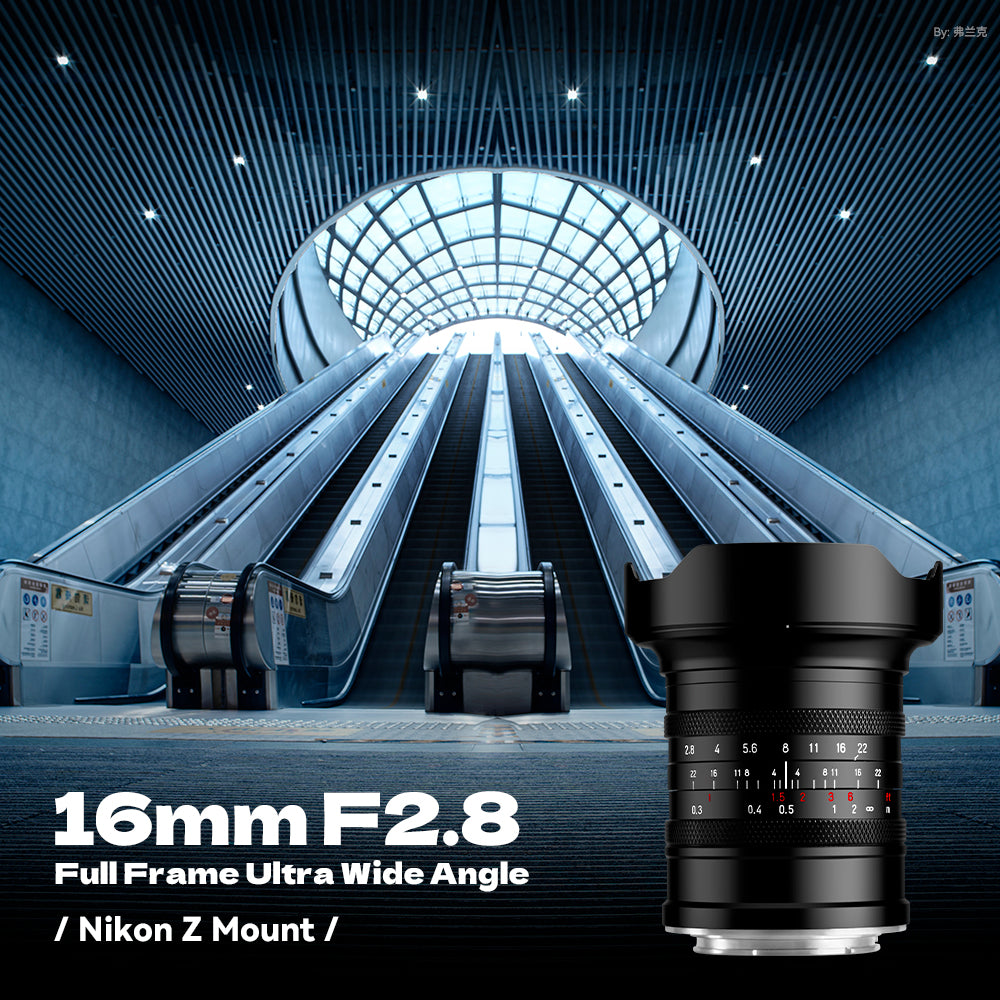 Brightin Star 16mm F2.8 Full Frame Ultral Wide Angle Manual Focus Mirrorless Camera Lens, Fit for L/Canon RF/Nikon Z/Sony E Mount