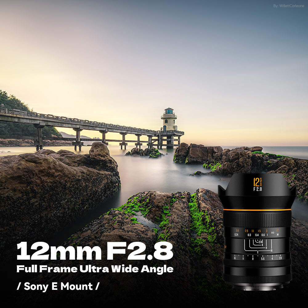 Brightin Star 12mm F2.8 Full Frame 122.5° Ultra Wide Angle Manual Focus Prime Mirrorless Camera Lens Fit for Sony E/Nikon Z/Canon RF/L Mount