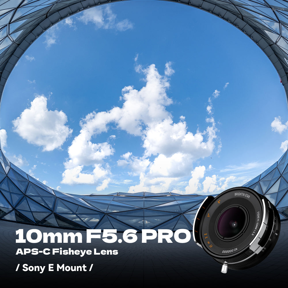 Brightin Star 10mm F5.6 Pro APS-C Fisheye Lens Wide-Angle Lens For M43/Sony E/ Nikon Z/Fuji XF/Canon RF-S Mount