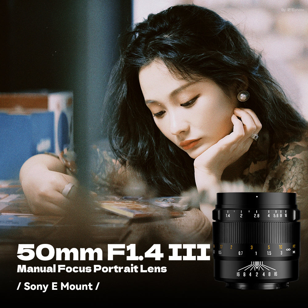 Brightin Star 50mm F1.4 III APS-C Manual Focus Portrait Lens for M43 / Canon M / Fujifilm X / Sony E / Canon RF