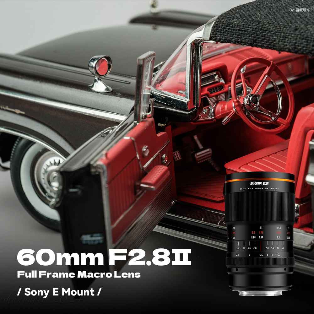 Brightin Star 60mm F2.8 II 2X Macro Magnification Manual Focus Lens Fit for Sony E/Canon M/Canon RF/Fuji X/Nikon Z/M43 Mount