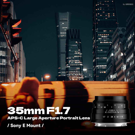 35mm F1.7 APS-C Wide-Angle Manual Focus Prime Lens for Sony E Mount
