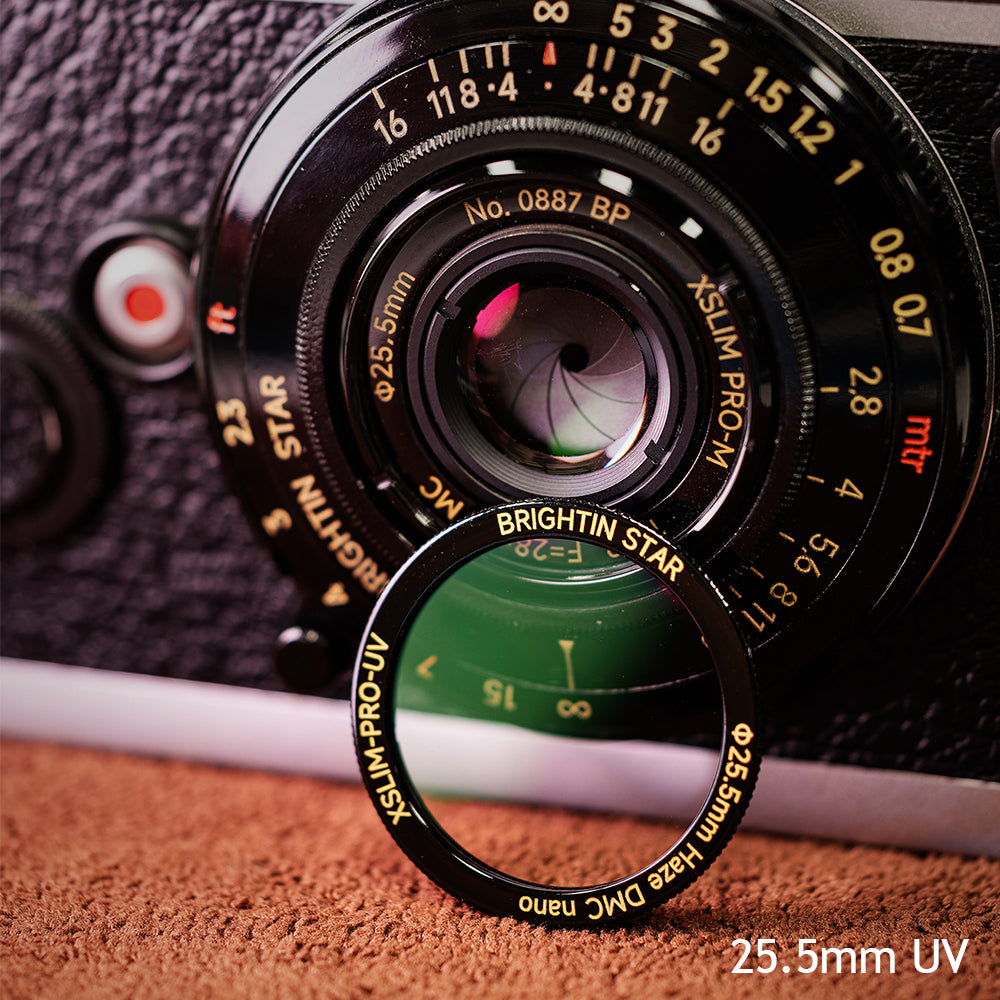 Exclusive 25.5mm ultra-thin UV filter (only 1mm thick) - fits Leica/Sigma/Panasonic L/Canon RF/Nikon Z/Sony E/Fuji X/GFX adapters - designed for 28mm F2.8 lenses