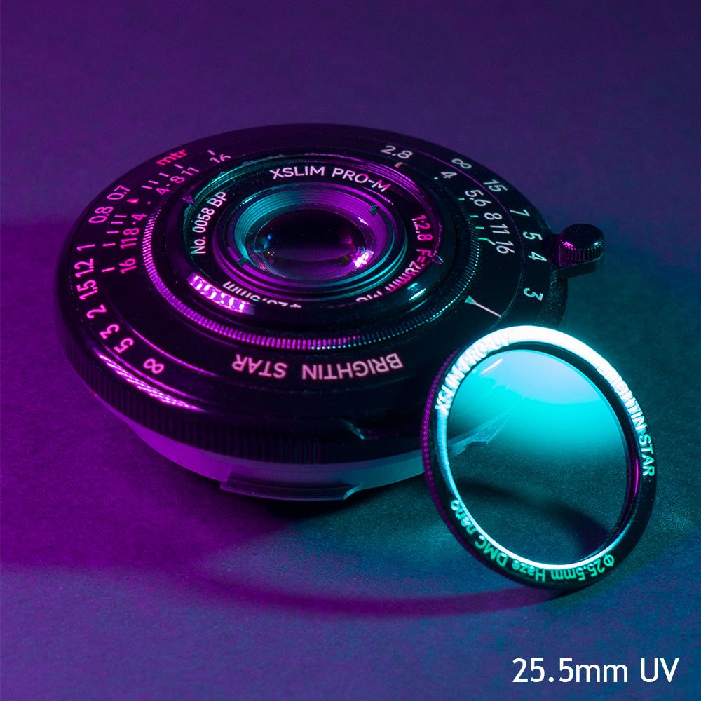 Exclusive 25.5mm ultra-thin UV filter (only 1mm thick) - fits Leica/Sigma/Panasonic L/Canon RF/Nikon Z/Sony E/Fuji X/GFX adapters - designed for 28mm F2.8 lenses