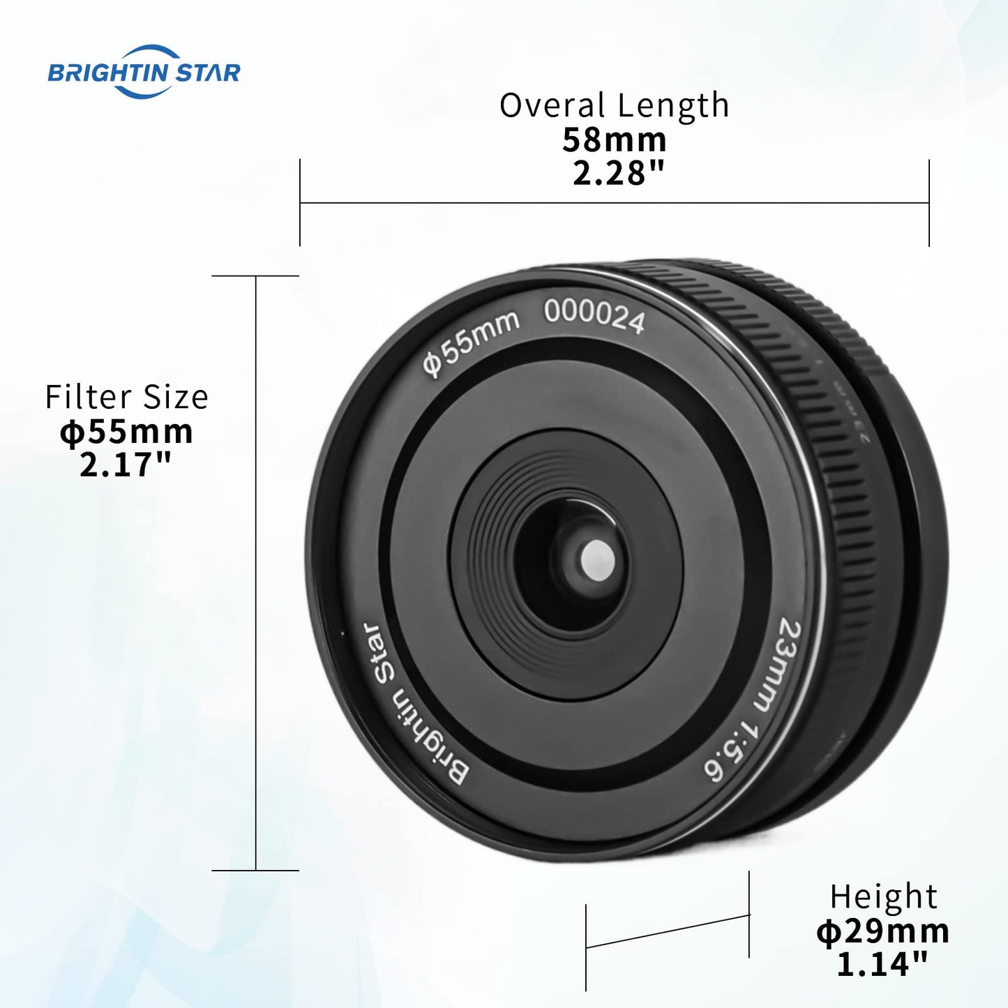 23mm F5.6 Full Frame Manual Focus Prime Lens Fit for Sony E Mount