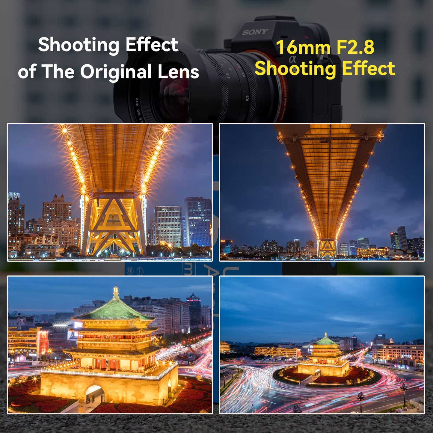 Brightin Star 16mm F2.8 Full Frame Ultral Wide Angle Manual Focus Mirrorless Camera Lens, Fit for L/Canon RF/Nikon Z/Sony E Mount