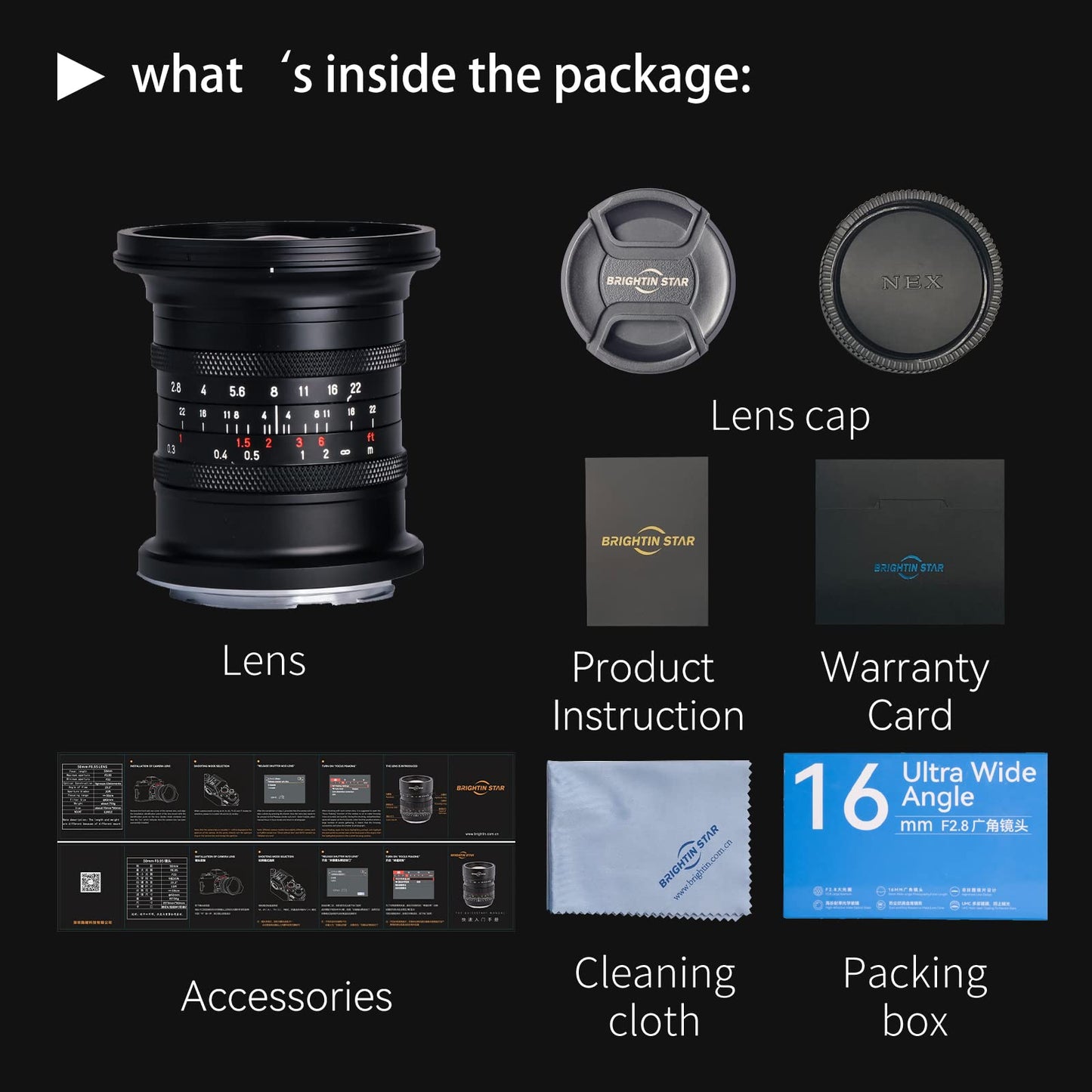 16mm F2.8 Full Frame Ultral Wide Angle Manual Focus Mirrorless Camera Lens, Fit for Canon RF Mount