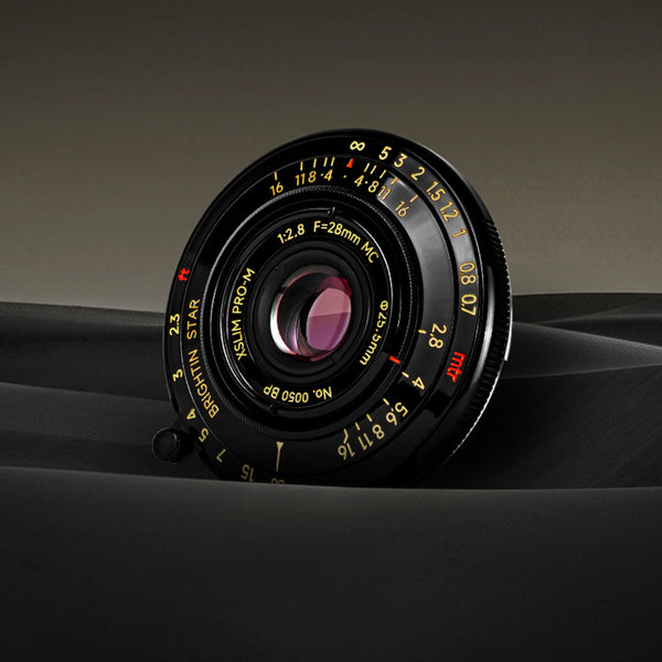 28mm F2.8 Camera Lens Black Lacquer Ultra-Thin Pancake Lens - Brightin Star
