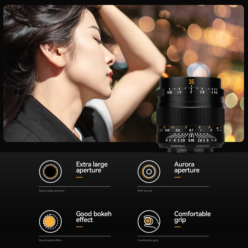 35mm F0.95 APS-C Night God Portrait Star Manual Fixed Focus Lens Suitable For Canon EOS-M Mount