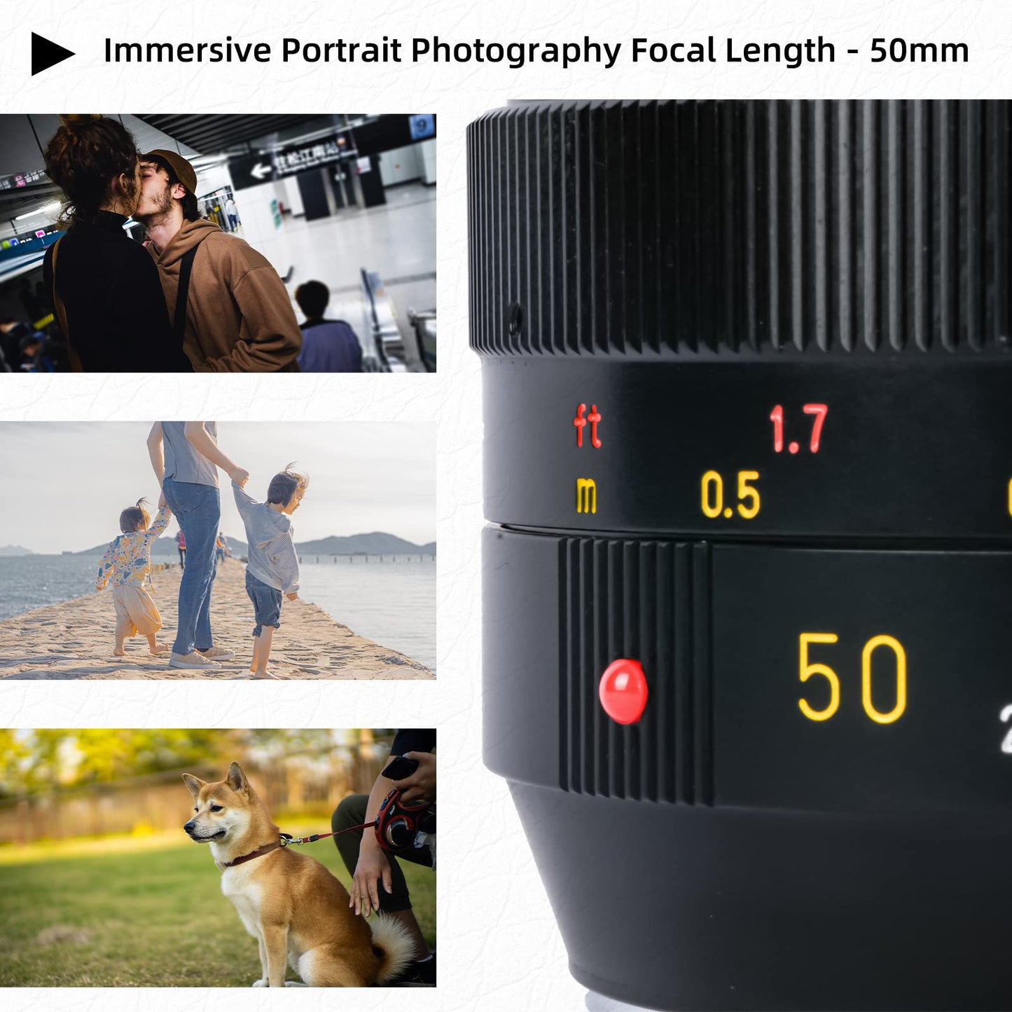Brightin Star 50mm F0.95 Full Frame Large Aperture Manual Focus Mirrorless Camera Lens