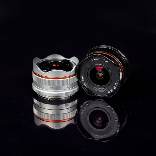 10mm F5.6 Fisheye Lens Wide-Angle Lens Pancake Lens Manual Fixed Focus Lens Suitable For Fuji X Mount