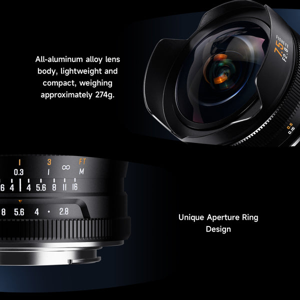 Brightin Star 7.5mm F2.8 IV Fisheye Lens for Fujifilm X Mount