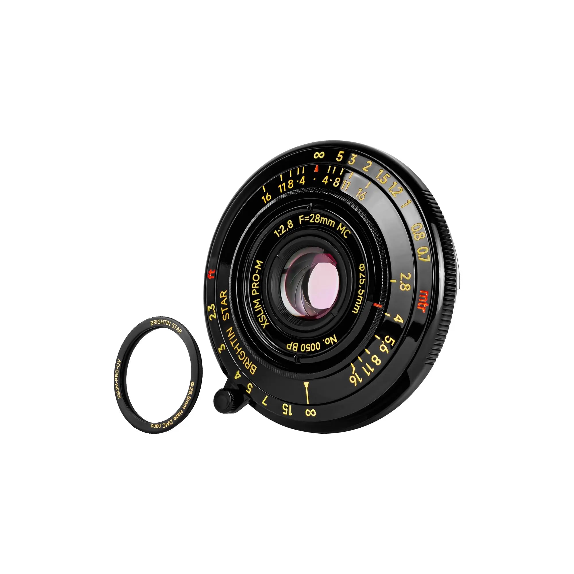 Brightin Star 28mm f/2.8 Full Frame Ultra-Thin Pancake Lens for Leica M Mount with Dedicated UV Filter Main