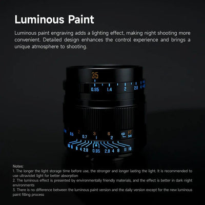 35mm F0.95 APS-C Luminous Version Portrait Star Manual Fixed Focus Lens Suitable for Fuji X Mount BRIGHTIN STAR