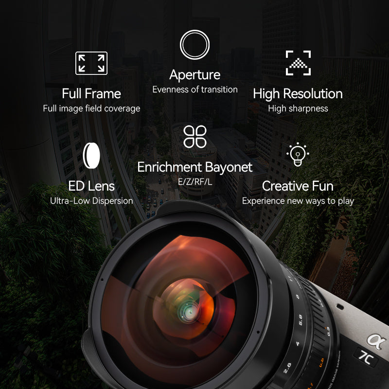 Brightin Star 11mm F2.8 Full Frame Wide-Angle Starry Sky Fisheye Lens Suitable for L Sony E Nikon Z Canon RF mount