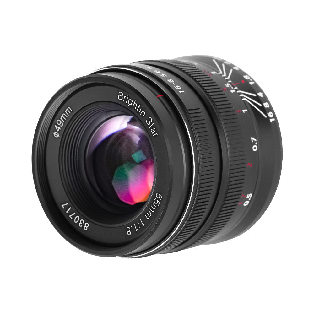 55mm F1.8 Full Frame Large Aperture Manual Focus Mirrorless Camera Lens, Fit for Sony E Mount