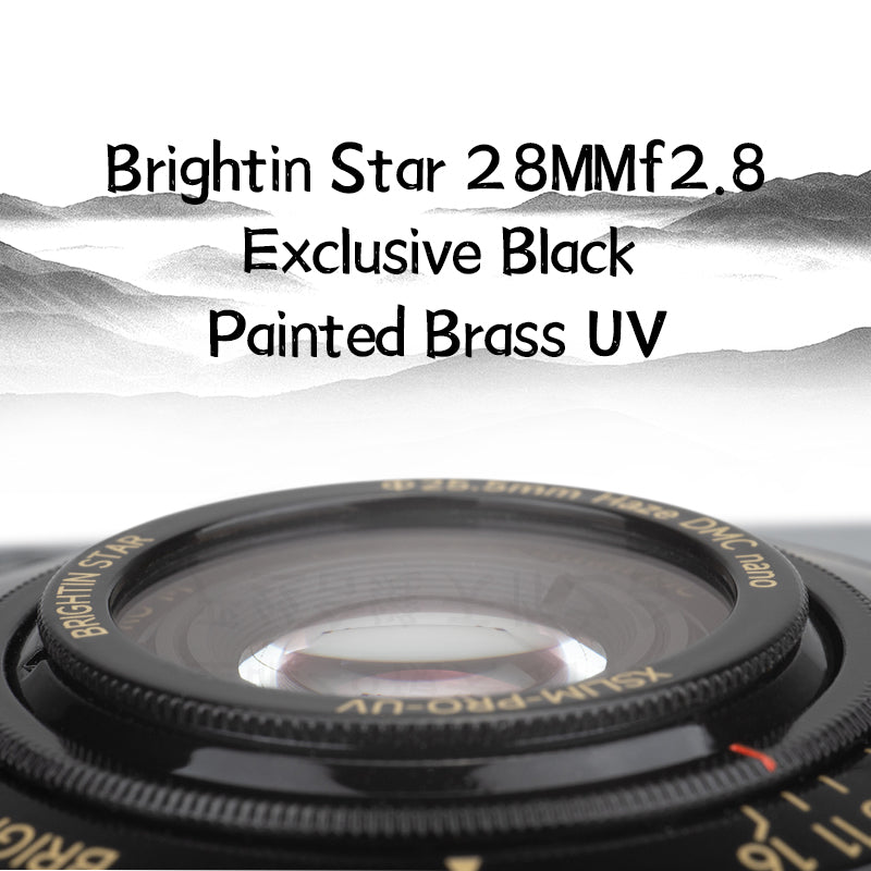 Brightin Star 28mm F2.8 Full Frame Lens Black Lacquer Ultra-Thin Pancake Lens For Leica M Mount Sony E/Canon RF/Fuji XF/GFX/Nikon Z Adapter Ring