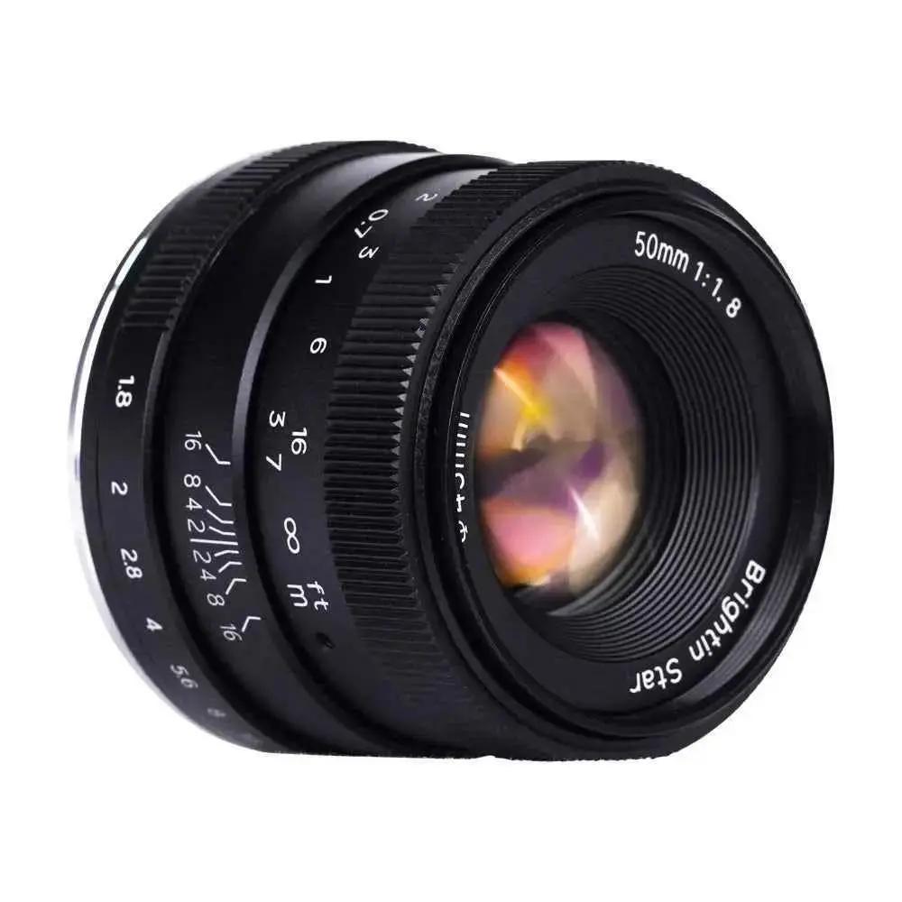Brightin Star 50mm F1.8 APS-C Manual Focus Lens Side View