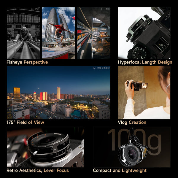 ELEFOTO デジタルレンズ10mm f5.6SONY APS-C 10mm F5.6 Pro APS-C Fisheye Lens Wide-Angle Lens For