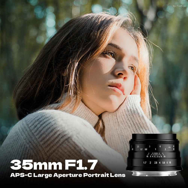 35mm F1.7 APS-C Wide-Angle Manual Focus Prime Lens，for Fuji X-Mount