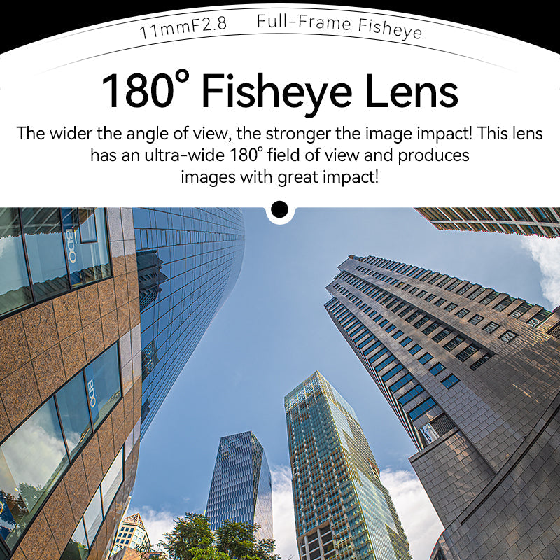 Brightin Star 11mm F2.8 Full Frame Wide-Angle Starry Sky Fisheye Lens Suitable for Sony E Mount