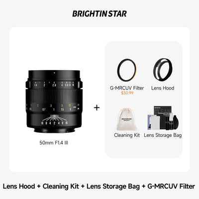 50mm F1.4 III APS-C Manual Focus Portrait Lens for Fujifilm X BrightinStar.US