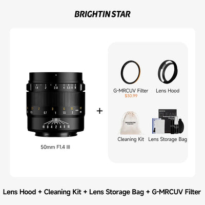 50mm F1.4 III APS-C Manual Focus Portrait Lens for Sony E BrightinStar.US